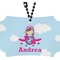 Airplane & Girl Pilot Rear View Mirror Ornament (Personalized)