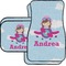 Airplane & Girl Pilot Car Floor Mats Set - 2 Front & 2 Back (Personalized)