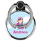 Airplane & Girl Pilot Cell Phone Ring Stand & Holder - Front (Collapsed)