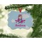 Airplane & Girl Pilot Christmas Ornament (On Tree)