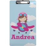 Airplane & Girl Pilot Clipboard (Legal Size) (Personalized)