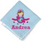 Airplane & Girl Pilot Cloth Cocktail Napkin - Single w/ Name or Text