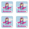 Airplane & Girl Pilot Coaster Set - APPROVAL
