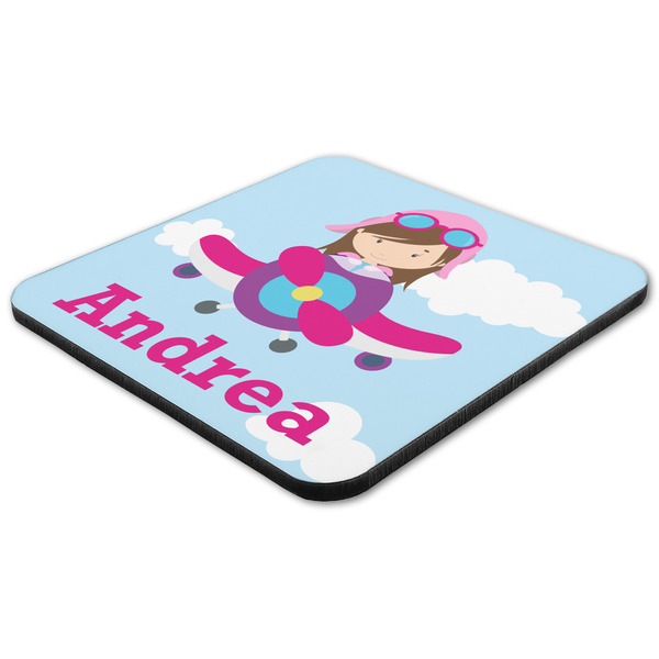 Airplane & Girl Pilot Coaster Set - FLAT (one)