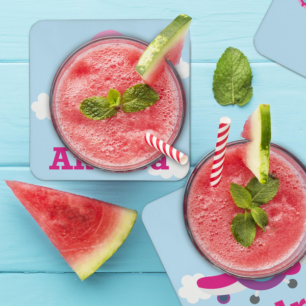 Airplane & Girl Pilot Coaster Set - LIFESTYLE