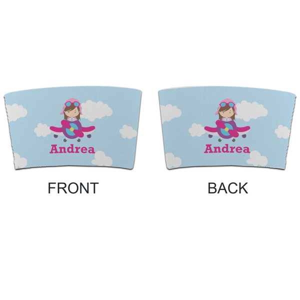 Airplane & Girl Pilot Coffee Cup Sleeve - APPROVAL