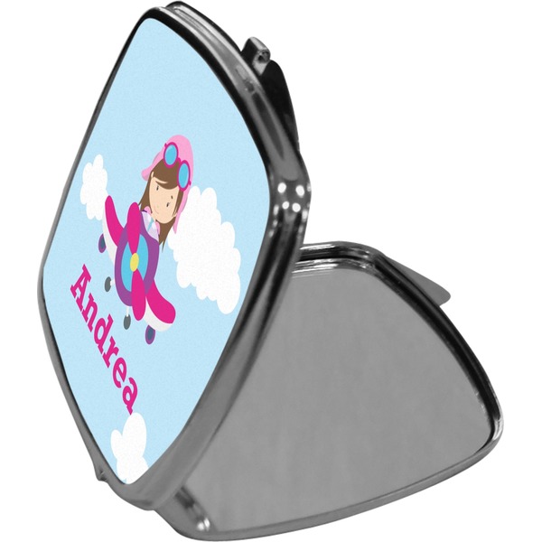 Airplane & Girl Pilot Makeup Compact
