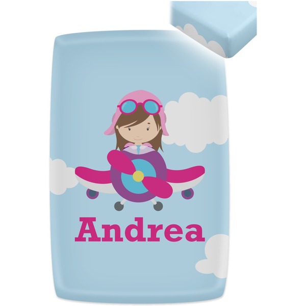 Airplane & Girl Pilot Crib Fitted Sheet - Apvl