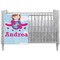 Airplane & Girl Pilot Crib Comforter / Quilt (Personalized)