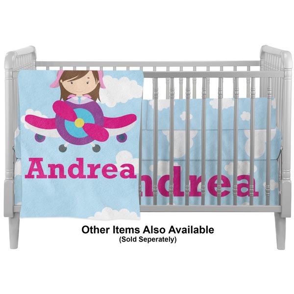 Airplane & Girl Pilot Crib - Profile Sold Seperately