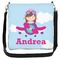 Airplane & Girl Pilot Cross Body Bags - Large - Front