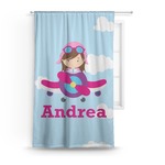 Airplane & Girl Pilot Curtain (Personalized)