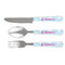 Airplane & Girl Pilot Cutlery Set - FRONT