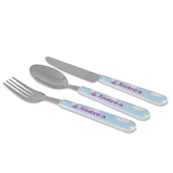 Airplane & Girl Pilot Cutlery Set - MAIN