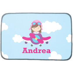 Airplane & Girl Pilot Dish Drying Mat (Personalized)