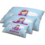 Airplane & Girl Pilot Dog Bed w/ Name or Text