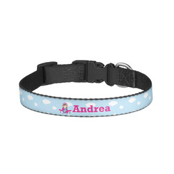 Airplane & Girl Pilot Dog Collar - Large (Personalized)