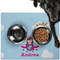 Airplane & Girl Pilot Dog Food Mat - Large LIFESTYLE