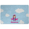 Airplane & Girl Pilot Dog Food Mat - Small without bowls