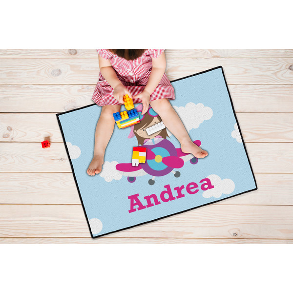 Airplane & Girl Pilot Door Mats - LIFESTYLE kid