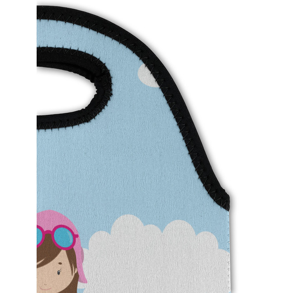 Airplane & Girl Pilot Double Wine Tote - Detail 1 (new)