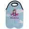 Airplane & Girl Pilot Double Wine Tote - Flat (new)