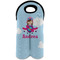 Airplane & Girl Pilot Double Wine Tote - Front (new)