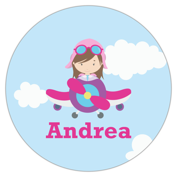 Airplane & Girl Pilot Drink Topper - XSmall - Single