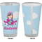 Airplane & Girl Pilot Pint Glass - Full Color - Front & Back Views