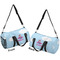Airplane & Girl Pilot Duffle bag small front and back sides