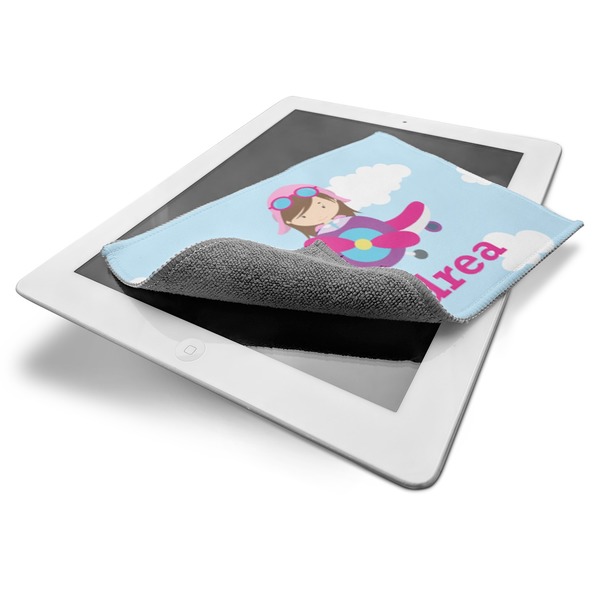 Airplane & Girl Pilot Electronic Screen Wipe - iPad
