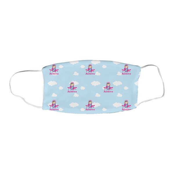 Airplane & Girl Pilot Fabric Face Mask