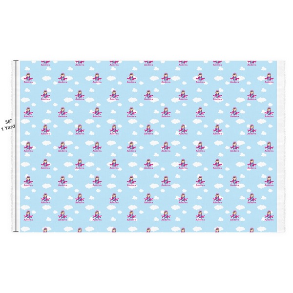 Airplane & Girl Pilot Fabric Full Yard