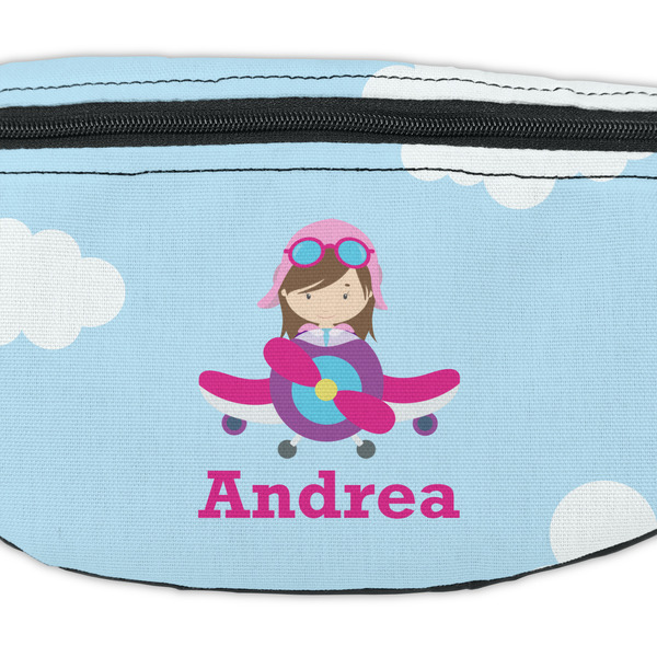 Airplane & Girl Pilot Fanny Pack - Closeup