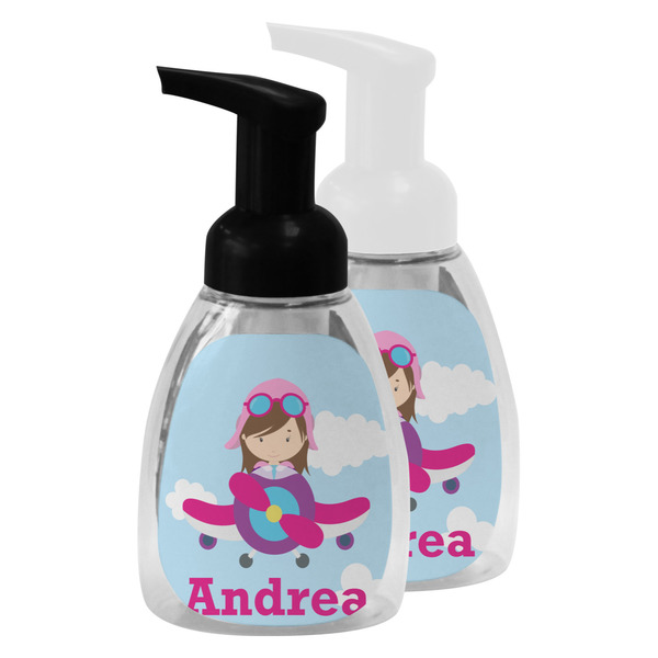 Airplane & Girl Pilot Foam Soap Bottles - Main