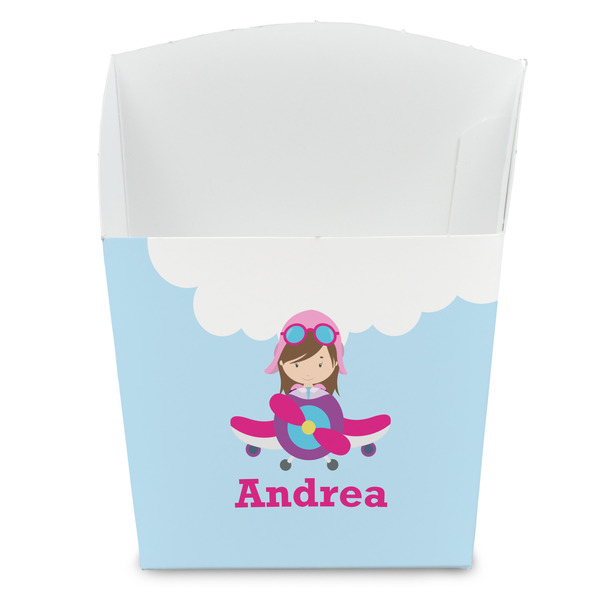 Custom Airplane & Girl Pilot French Fry Favor Boxes (Personalized)