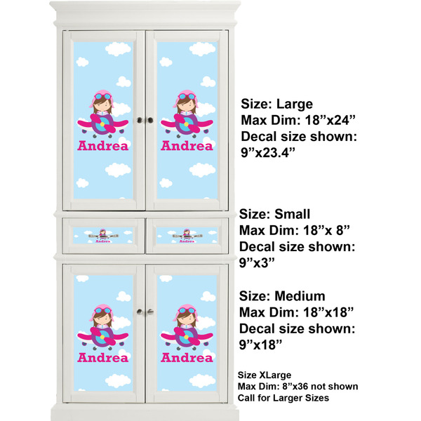 Airplane & Girl Pilot Full Cabinet (Show Sizes)