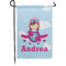 Airplane & Girl Pilot Small Garden Flag - Single Sided w/ Name or Text