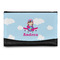 Airplane & Girl Pilot Genuine Leather Womens Wallet - Front/Main
