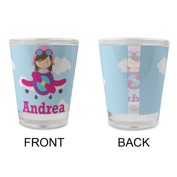 Airplane & Girl Pilot Glass Shot Glass - Standard - APPROVAL