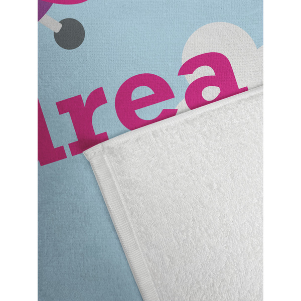 Airplane & Girl Pilot Golf Towel - Detail