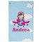 Airplane & Girl Pilot Golf Towel - Front (Large)
