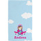 Airplane & Girl Pilot Hand Towel (Personalized)
