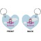 Airplane & Girl Pilot Heart Keychain (Front + Back)