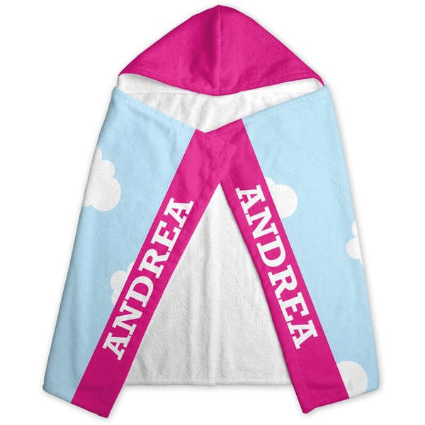 Airplane & Girl Pilot Hooded Towel - Folded