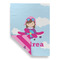 Airplane & Girl Pilot House Flags - Double Sided - FRONT FOLDED