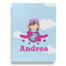 Airplane & Girl Pilot House Flags - Double Sided - FRONT