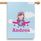 Airplane & Girl Pilot 28" House Flag - Single Sided (Personalized)