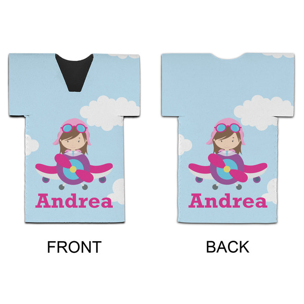Airplane & Girl Pilot Jersey Bottle Cooler - APPROVAL
