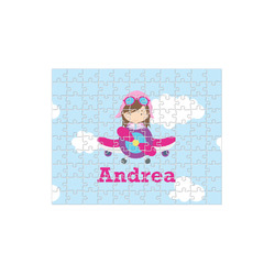 Airplane & Girl Pilot 110 pc Jigsaw Puzzle (Personalized)